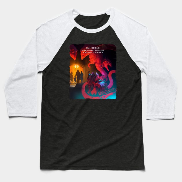 Dungeons & Dragons: Honor Among Thieves 2023 Baseball T-Shirt by Pixy Official